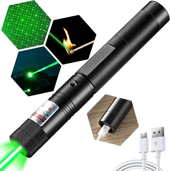 Picture of Green Laser Pointer Pen 2000Miles Strong Beam 532nm Lazer Torch USB Rechargeable NGA1911